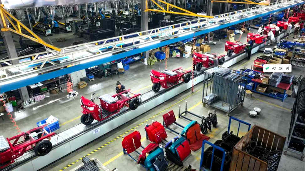 Electric Cargo Three-Wheeler Assembly Line
